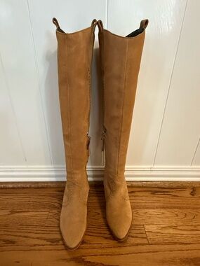Rebecca Minkoff Tan Suede Over-the-Knee Boots